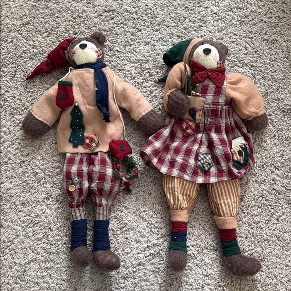 melissa ann Other - Melissa Ann Christmas bear set of 2 boy girl stuffed animals Decorations